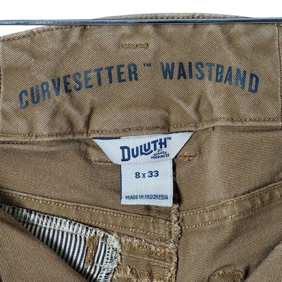 Duluth Womens Tan Curvesetter Waistband Pants 8x33 Carpenter Work Cargo Outdoor - Picture 7 of 9